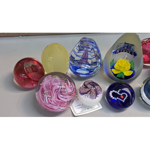 93 - Ten mixed paperweights to include a Caithness Prestige limited edition numbered 4/60 Location:1:1