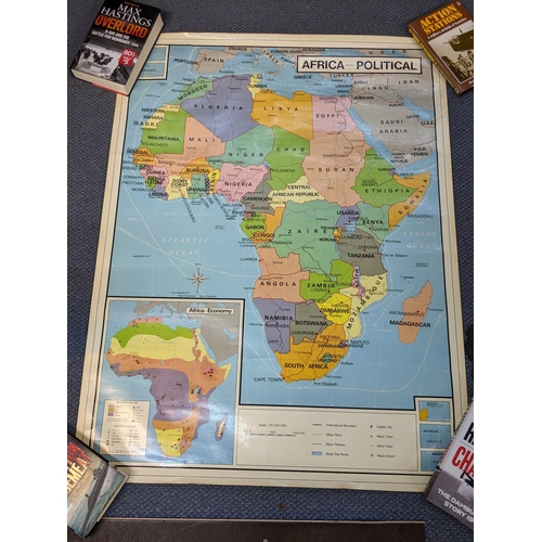 128 - Two maps to include Philips Mercantile Maps of the World and modern double sided map of Africa showi... 