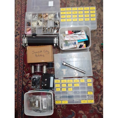 94 - Mixed electrical components and gadgets to include dial switches, cable connectors, cooling fans, mi... 