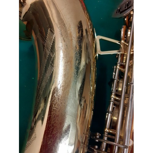 A Boosey & Hawkes gold tone Lafleur tenor saxophone with silver