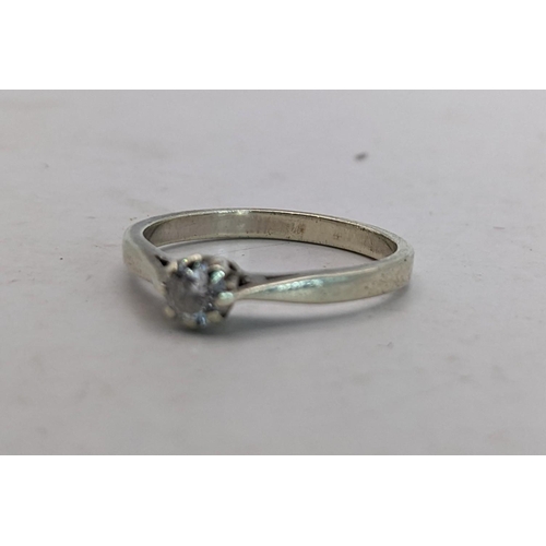 101 - A 9ct gold and diamond solitaire ring, 1.90g
Location: CAB3