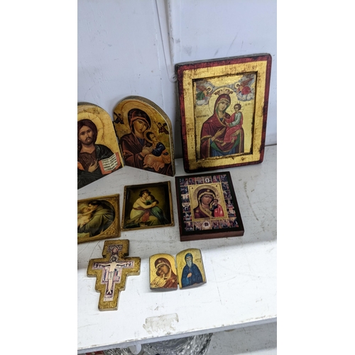 60 - A collection of Russian and Greek icons and other related items, Location: 1.2