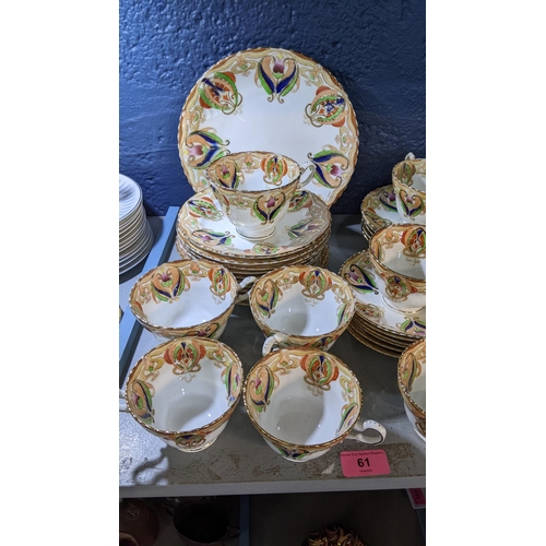 61 - An early 20th century Samuel Radford Nagi pattern part teaset, Location: 3.1