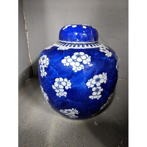 66 - A group of Chinese prunus blossom porcelain ginger jars with lids
Location: G