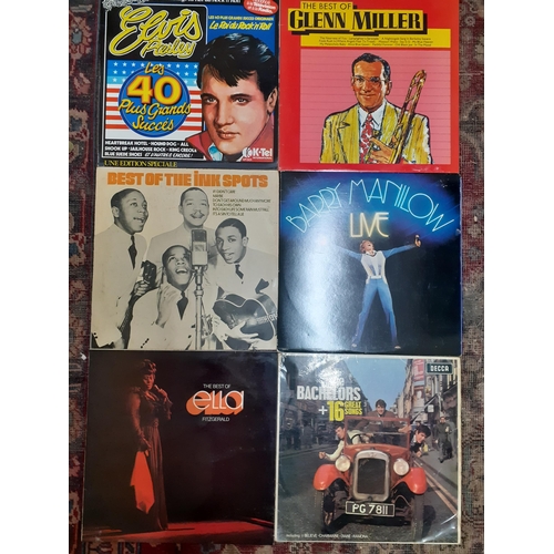 92 - A quantity of mainly 1960s and 1970s LPs to include Elvis, Glen Miller, The Batchelors and Ella Fitz... 