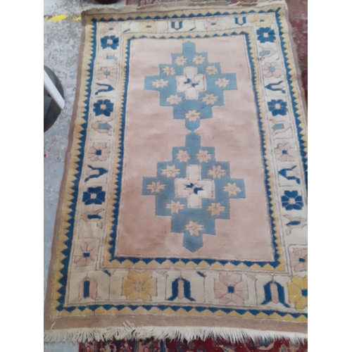 93 - An Tajikistan style cream ground rug
Location: RAF