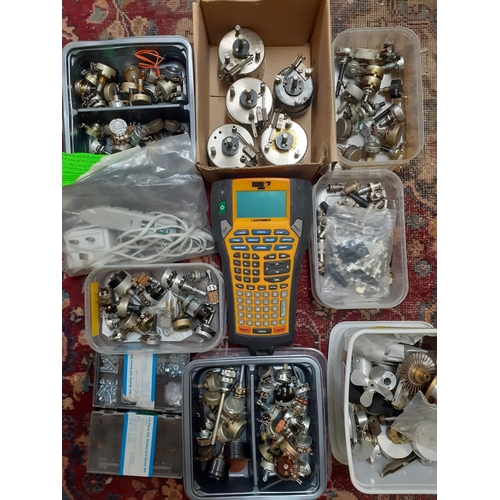 94 - Mixed electrical components and gadgets to include dial switches, cable connectors, cooling fans, mi... 