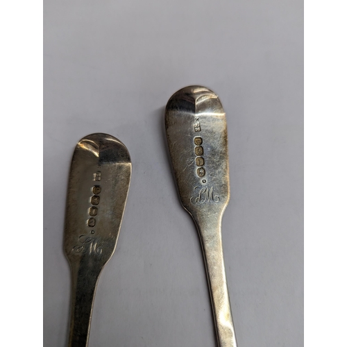 119 - A pair of George IV silver ladles, hallmarked London 1826, engraved with monogram, total weight 108.... 