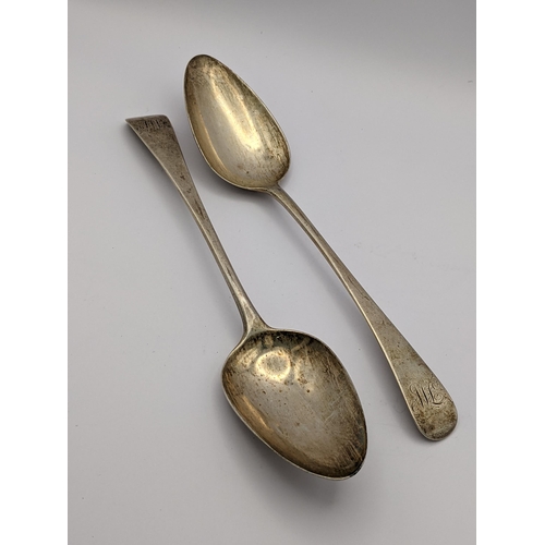 268 - A pair of early 19th century George III silver table spoons, total weight 121g
Location: BWR