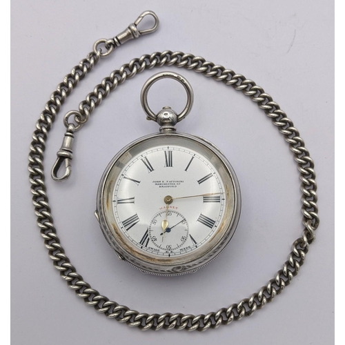 270 - A 19th century silver pocket watch and silver watch chain
Location: CAB3