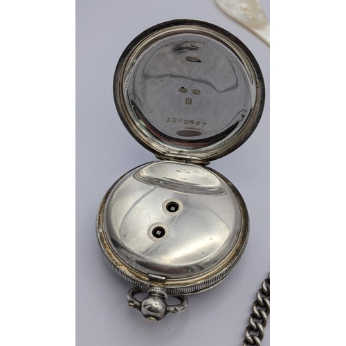 270 - A 19th century silver pocket watch and silver watch chain
Location: CAB3