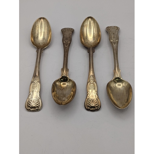 274 - A set of four Victorian silver Kings pattern tea spoons, 150g
Location: T