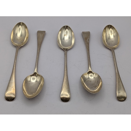 275 - A set of five 20th century Old English teaspoons, 104g
Location: T