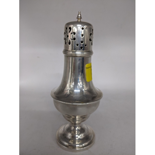 77 - A silver sugar castor, indistinct marks, 84.6g
Location: T