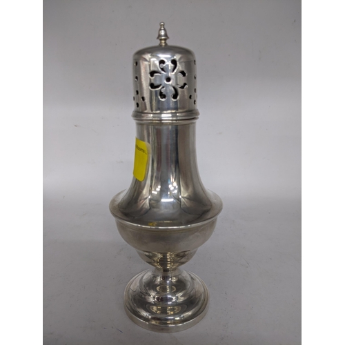 77 - A silver sugar castor, indistinct marks, 84.6g
Location: T