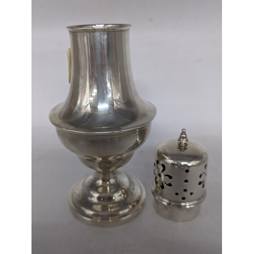 77 - A silver sugar castor, indistinct marks, 84.6g
Location: T