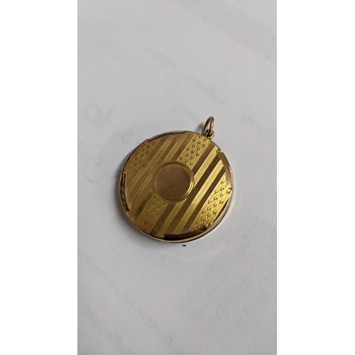 97 - A yellow metal imperial state crown pendant on a 9ct gold necklace 8.4g, together with a gold plated... 