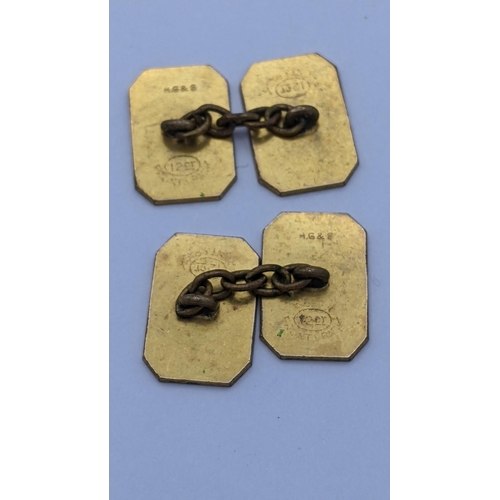 265 - A pair of 12cct gold cuff links, 6.5g
Location: CAB5