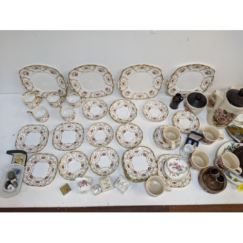 121 - Ceramics and collectables to include an early Royal Albert part tea set, a part coffee set, silver p... 