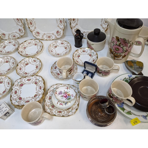 121 - Ceramics and collectables to include an early Royal Albert part tea set, a part coffee set, silver p... 