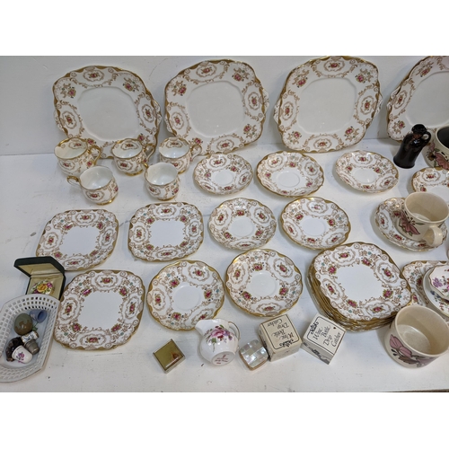 121 - Ceramics and collectables to include an early Royal Albert part tea set, a part coffee set, silver p... 