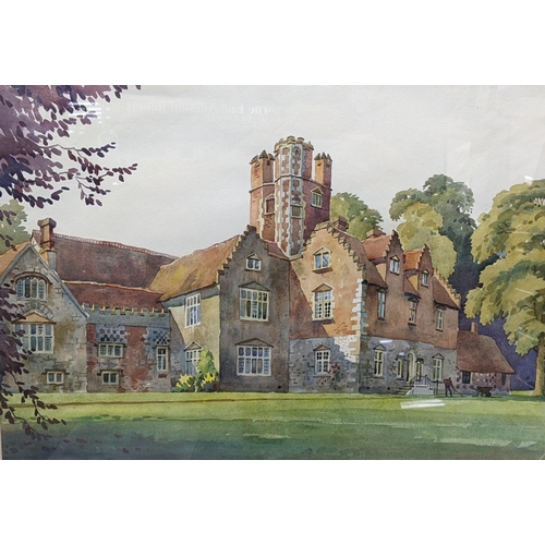 100 - A watercolour depicting Bisham Abbey, unsigned 55x38cm , framed
Location:A4F