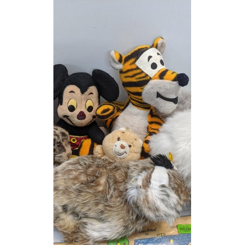 152 - A mixed lot of mostly vintage teddy bears to include Mickey Mouse and Tigger together with Fischer P... 