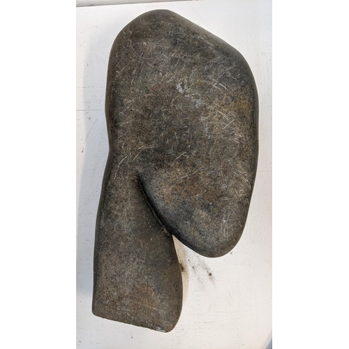 158 - A carved stone sculpture of a head, unsigned 
Location:G