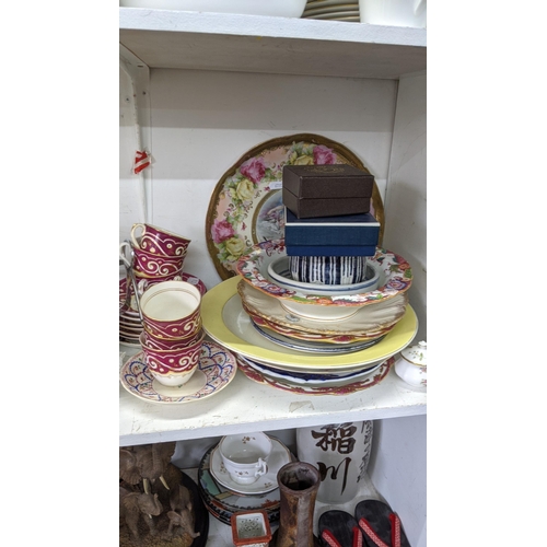 193 - A large mixed lot to include glass decanters, mixed ceramics, Royal Crown Derby, mixed models and ot... 