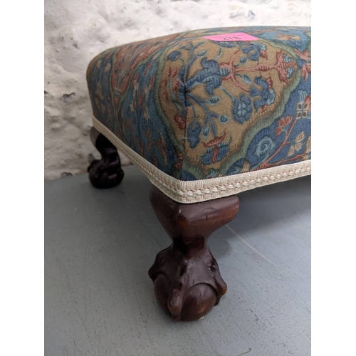 278 - An early 20th century Spillman walnut hearth stool on ball and claw feet
Location:A4B