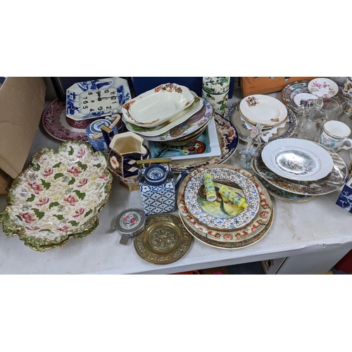 395 - A mixed lot to include a first day cover album, Chinese cloisonne vases, boxed Aynsley china and oth... 