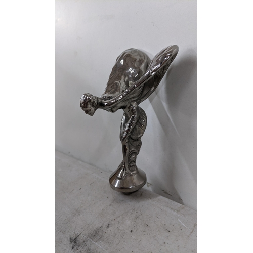 400 - A chrome plated spirit of ecstasy car mascot, inscribed Rolls Royce Motors Limited
Location: R1.2