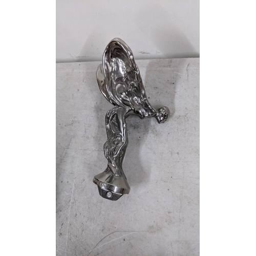 400 - A chrome plated spirit of ecstasy car mascot, inscribed Rolls Royce Motors Limited
Location: R1.2