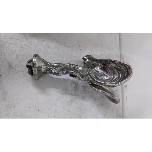 400 - A chrome plated spirit of ecstasy car mascot, inscribed Rolls Royce Motors Limited
Location: R1.2