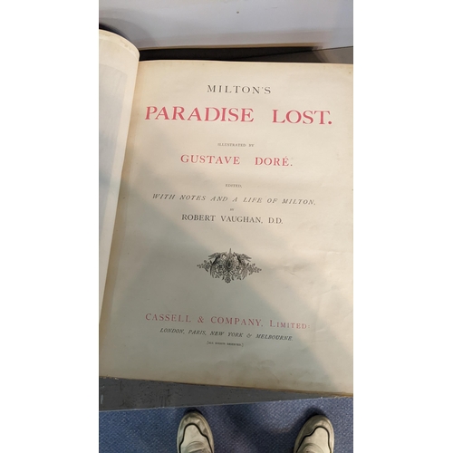 59 - Book: Miltons Paradise Lost illustrated by Gustave Dore with notes and Life of Milton by Robert Vaug... 