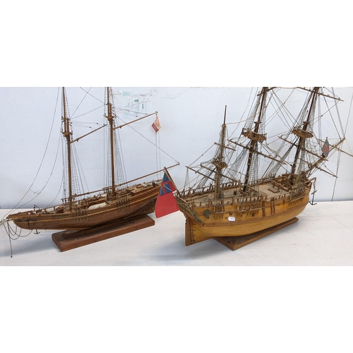 63 - Two scratch built models of sailing ships to include a model of Bluenose II
Location:A2F