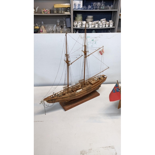 63 - Two scratch built models of sailing ships to include a model of Bluenose II
Location:A2F