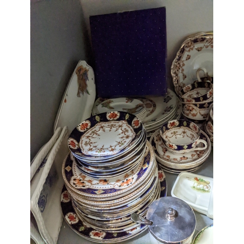 239 - Mixed ceramics to include a Japanese eggshell lithophane  tea set, various pot lids and bases, porce... 