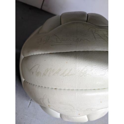 242 - A Wisden hand sewn Wizard football autographed with the team platers for Tottenham Hotspur football ... 