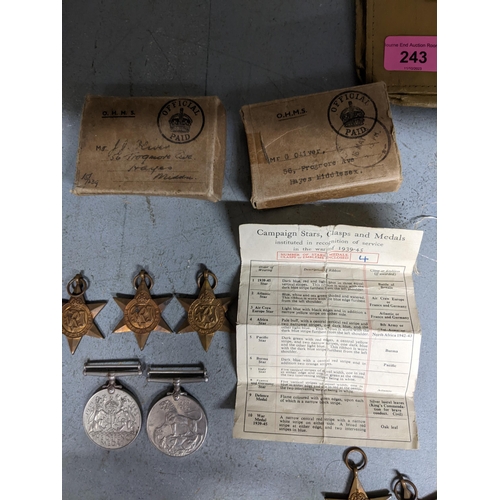 243 - A group of WWII and united Order medals awarded to members of the Oliver family, comprising the defe... 