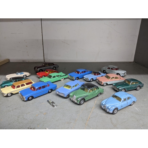 244 - A group of vintage Spot-On, Corgi and Dinky diecast model cars to include a Dodge Royal Sedan, Vauxh... 