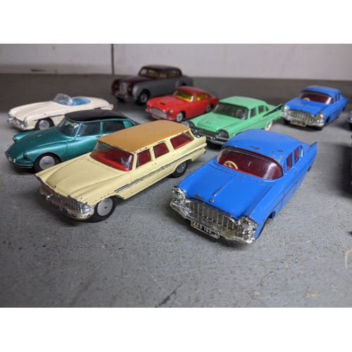 244 - A group of vintage Spot-On, Corgi and Dinky diecast model cars to include a Dodge Royal Sedan, Vauxh... 