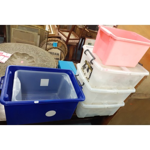 130 - A quantity of plastic storage boxes. Location:LWB