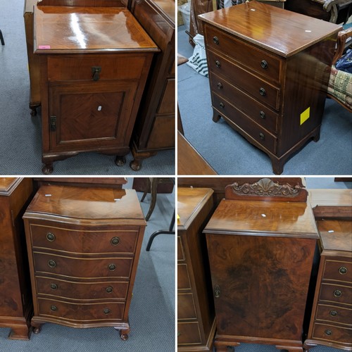 40 - Mixed furniture to include a small early 20th century mahogany four drawer chest, serpentine fronted... 