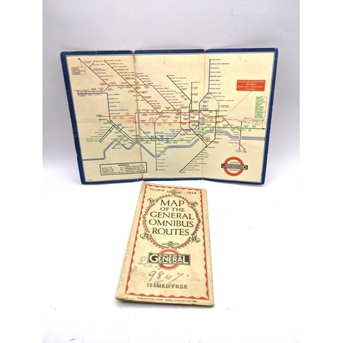 10 - London underground - A.H.C Beck (Henry 'Harry') Map of London's underground railways, Edition  No. 2... 