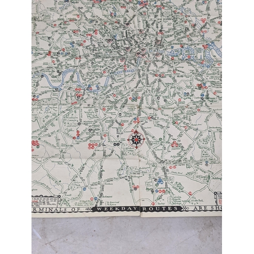 10 - London underground - A.H.C Beck (Henry 'Harry') Map of London's underground railways, Edition  No. 2... 