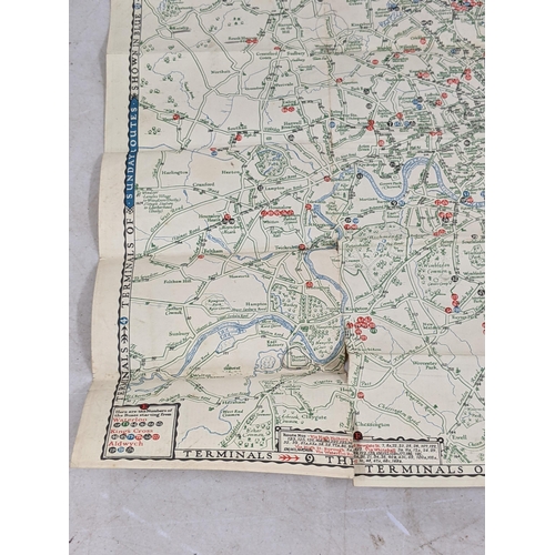 10 - London underground - A.H.C Beck (Henry 'Harry') Map of London's underground railways, Edition  No. 2... 