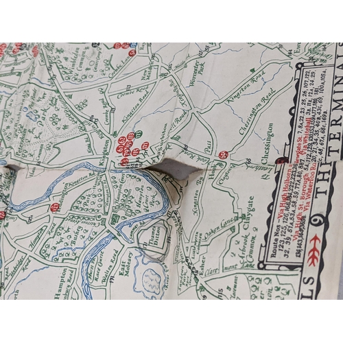 10 - London underground - A.H.C Beck (Henry 'Harry') Map of London's underground railways, Edition  No. 2... 