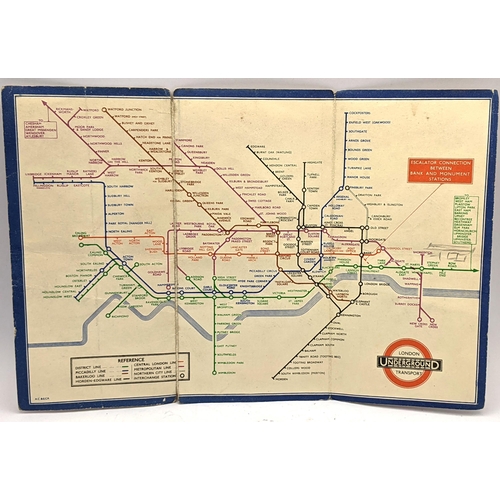 10 - London underground - A.H.C Beck (Henry 'Harry') Map of London's underground railways, Edition  No. 2... 