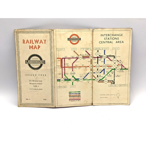 10 - London underground - A.H.C Beck (Henry 'Harry') Map of London's underground railways, Edition  No. 2... 